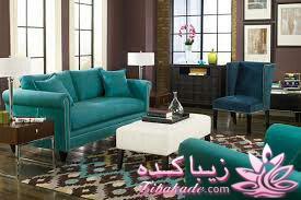 دکوراسیون قهوه ای و آبی روشن 